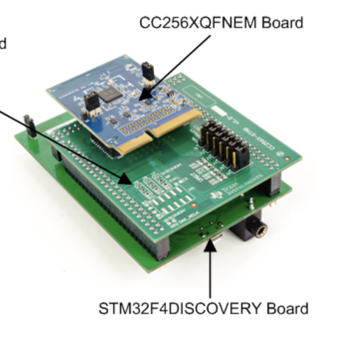 STM32 F4 Discovery + ST-Adapter Board + CC2564B